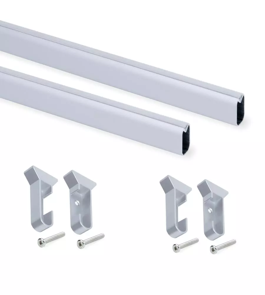 KIT 2 TUBI PER ARMADIO ALLUMINIO, 75 CM